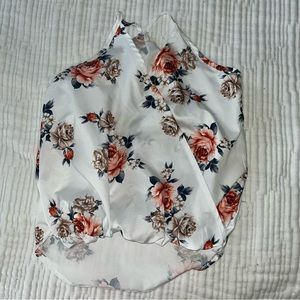 SHEIN ladies XS white silky flowy tank